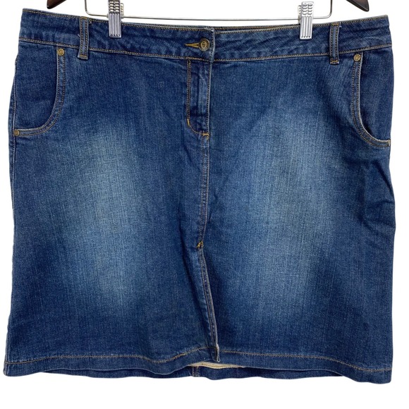 Vintage Stetson No Short Skirt Denim XL Blue Jean Style 5 Pocket Stretch - Picture 1 of 10